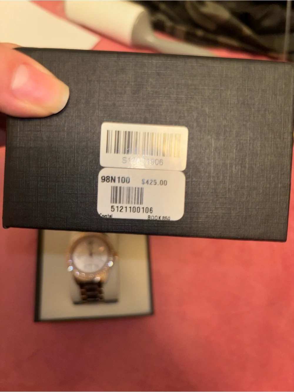 Bulova Two-Tone Crystal Bezel Watch in Rose Gold and silver crystals